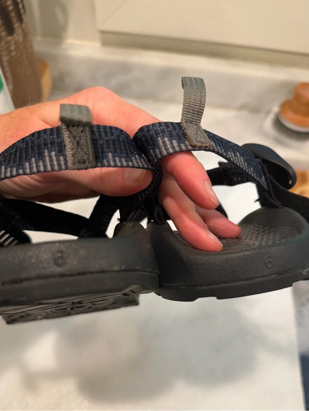 Chaco Big Kid Z/1 EcoTread Sandals Black Size 6 Excellent Condition